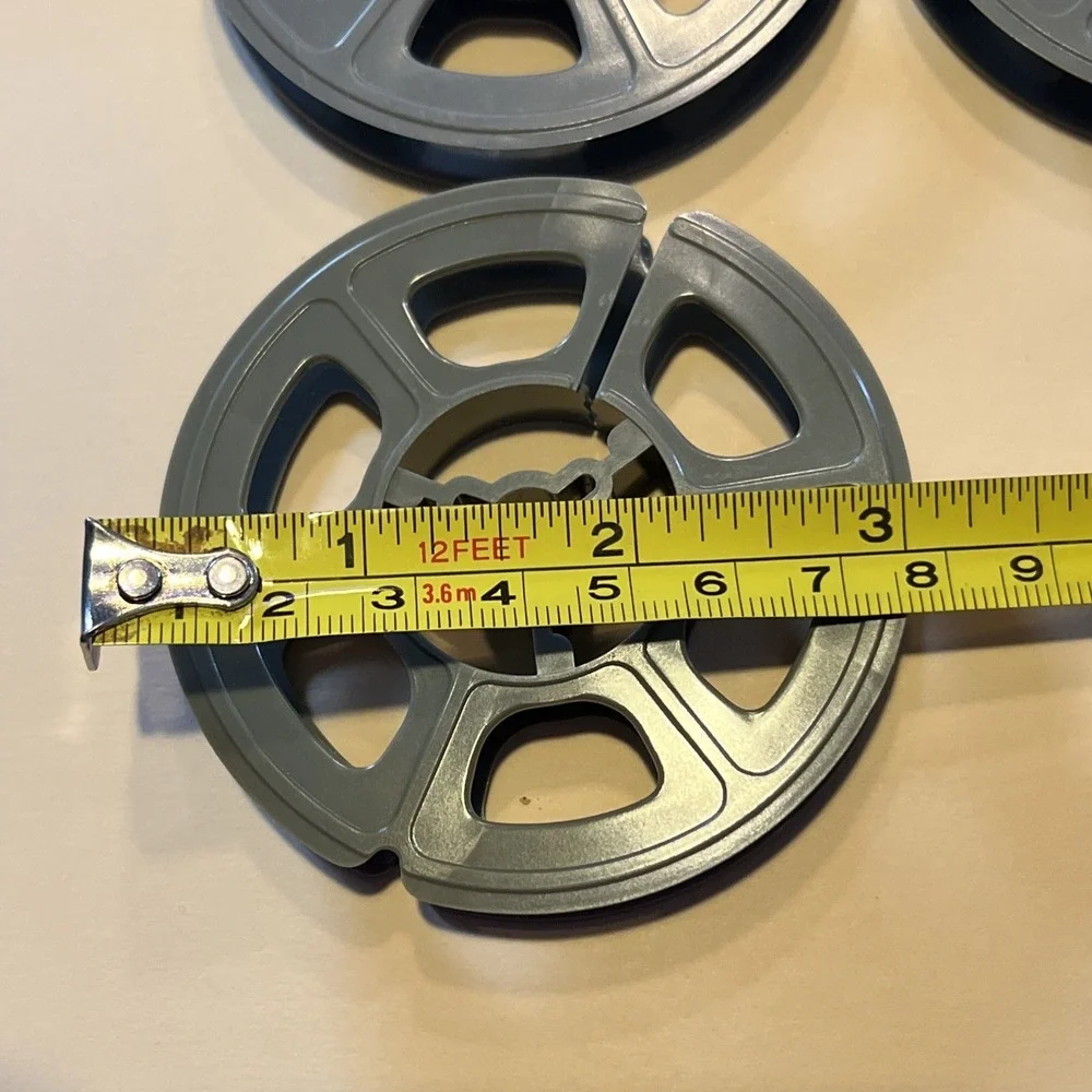 SUPER-8 50 ft. gray Plastic Movie Film Reels 3 Reel Pack Super 8mm vintage usa